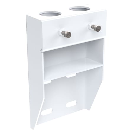 Vestil WHITE VERTICAL-MOUNT HANDRAIL SOCKETS VDKR-VM2-WT